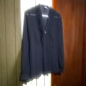 Worthington black long sleeve blouse